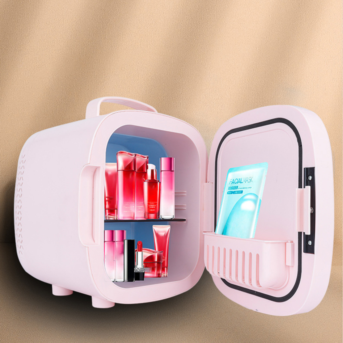 Mini frižider za kozmetiku sa LED ogledalom – 6L
