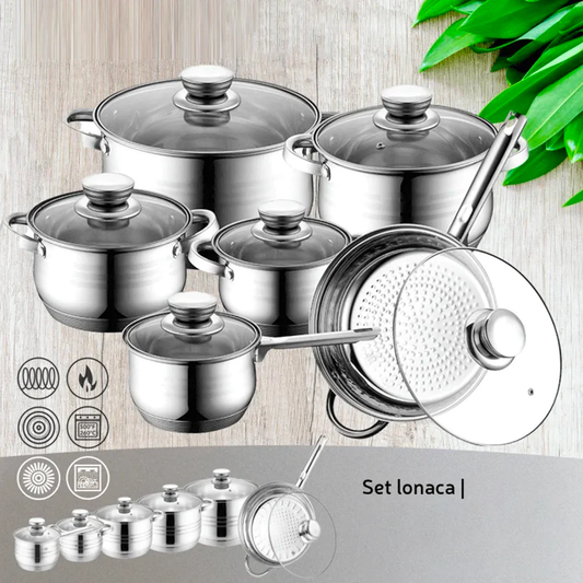 Premium INOX 18/10 Zurrichberg set lonaca od 12 delova
